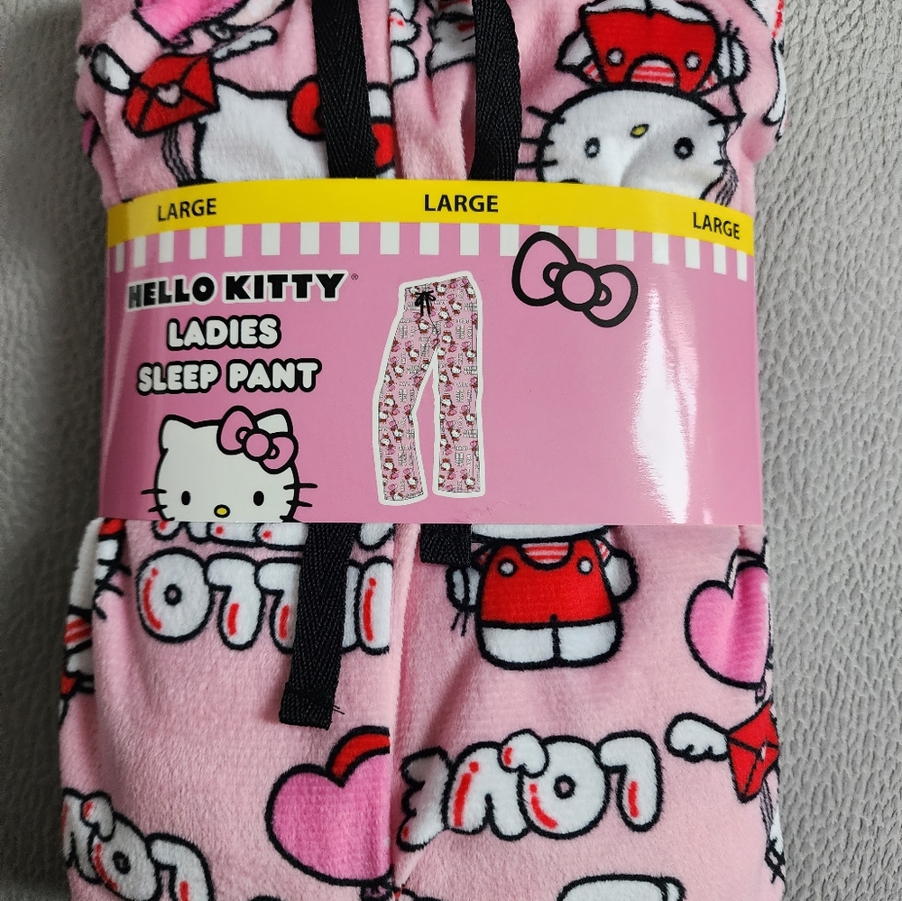 New with Tags Very Rare Hello Kitty Valentine's Day Pajama Pants